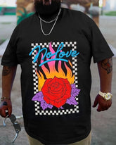 Plus Size Black No Love T-Shirt